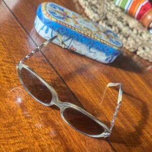 Brighton Cream Sunglasses with Chain Detail